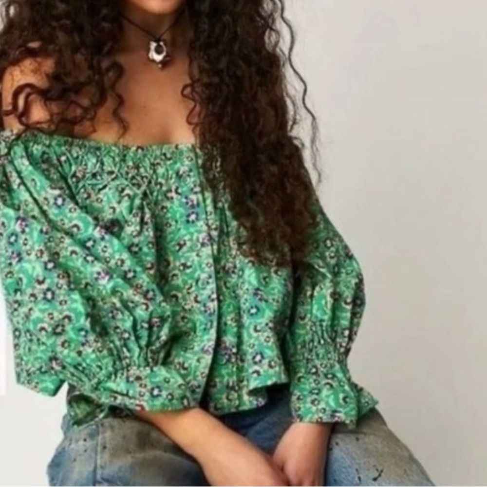 Free people, James cropped flowy top NWT